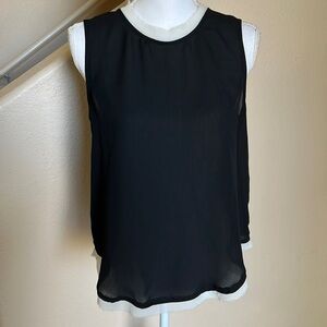 Who what wear sheer top raw hemline